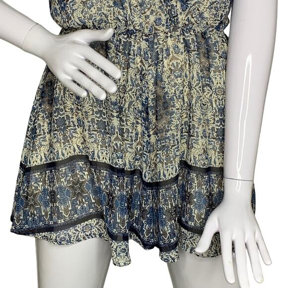 Final Touch Romper Sleeveless Sheer Full Lining Tie on Back Size M - Picture 3 of 9
